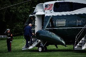DC: President Trump Departs the White House in Washington