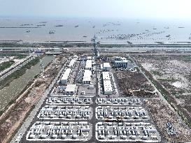 China Nuclear Tianwan Tidal Flat PV Construction