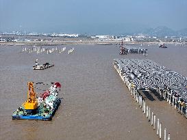 China Nuclear Tianwan Tidal Flat PV Construction