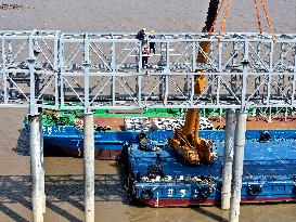 China Nuclear Tianwan Tidal Flat PV Construction