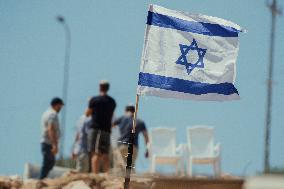 Settlers Raise Flags In Bruqin - West Bank