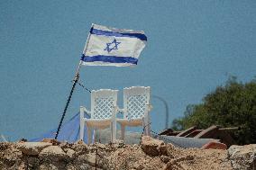 Settlers Raise Flags In Bruqin - West Bank