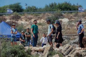 Settlers Raise Flags In Bruqin - West Bank