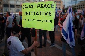 Anti War Protesting At The Tel Aviv - Israel