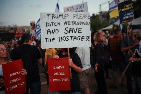 Anti War Protesting At The Tel Aviv - Israel