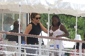 Cannes - Mariska Hargitay with her Family at Eden ROC