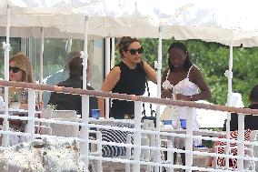 Cannes - Mariska Hargitay with her Family at Eden ROC