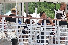 Cannes - Mariska Hargitay with her Family at Eden ROC