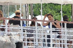 Cannes - Mariska Hargitay with her Family at Eden ROC