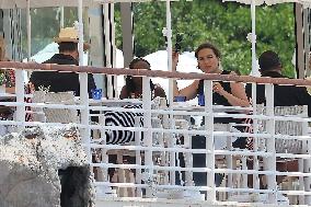 Cannes - Mariska Hargitay with her Family at Eden ROC