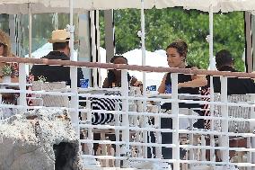 Cannes - Mariska Hargitay with her Family at Eden ROC