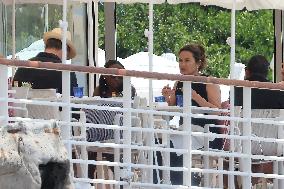 Cannes - Mariska Hargitay with her Family at Eden ROC