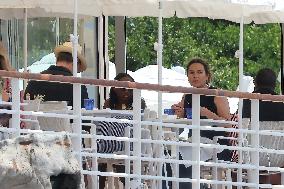 Cannes - Mariska Hargitay with her Family at Eden ROC