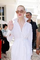Cannes Elle Fanning leaves Hotel Martinez MP