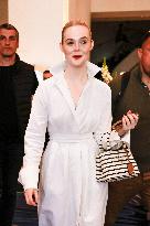 Cannes Elle Fanning leaves Hotel Martinez MP