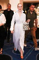 Cannes Elle Fanning leaves Hotel Martinez MP