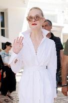 Cannes Elle Fanning leaves Hotel Martinez MP