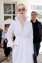 Cannes Elle Fanning leaves Hotel Martinez MP