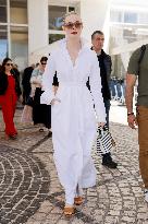 Cannes Elle Fanning leaves Hotel Martinez MP
