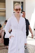 Cannes Elle Fanning leaves Hotel Martinez MP