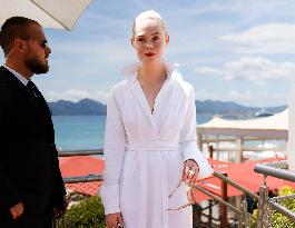 Cannes Elle Fanning leaves Hotel Martinez MP