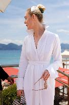 Cannes Elle Fanning leaves Hotel Martinez MP