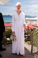 Cannes Elle Fanning leaves Hotel Martinez MP