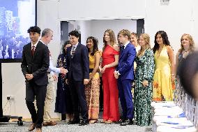 King And Queen Of Spain With The Infanta Sofia On Her Graduation - UK