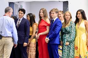 King And Queen Of Spain With The Infanta Sofia On Her Graduation - UK