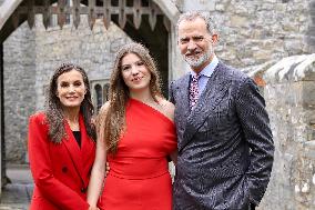King And Queen Of Spain With The Infanta Sofia On Her Graduation - UK