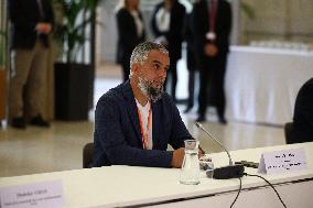 PM Francois Bayrou at a meeting with taxi federations - Paris