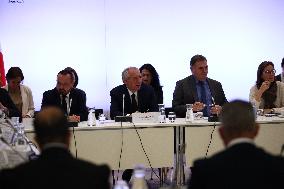 PM Francois Bayrou at a meeting with taxi federations - Paris