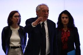 PM Francois Bayrou at a meeting with taxi federations - Paris