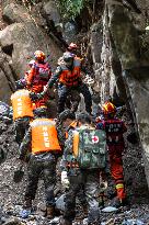 Mountain Flood Disaster Rescue in Sanshe