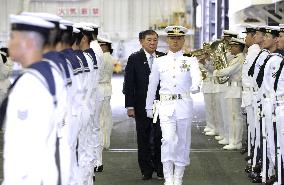 Japan PM visits MSDF destroyer off Kyoto Prefecture