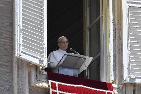 Pope Leo XIV Delivers His Blessing To The Faithful - Vatican