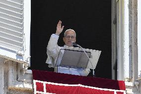 Pope Leo XIV Delivers His Blessing To The Faithful - Vatican