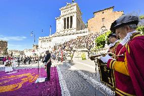 Pope Leo XIV Visits Capitoline Hill - Rome