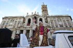 Pope Leo XIV Visits Basilica of St. Mary Major - Rome