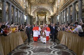 Pope Leo XIV Visits Basilica of St. Mary Major - Rome