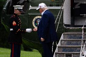 President Donald Trump Returns to the White House on Memorial Day Weekend