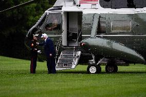President Donald Trump Returns to the White House on Memorial Day Weekend