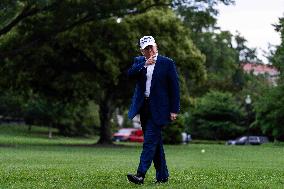 President Donald Trump Returns to the White House on Memorial Day Weekend