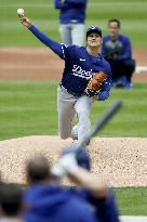 Baseball: Ohtani throws live batting practice