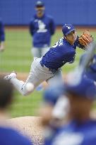 Baseball: Ohtani throws live batting practice