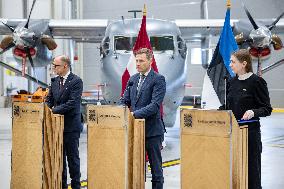 The Baltic defense ministers in Estonia