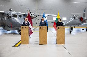 The Baltic defense ministers in Estonia