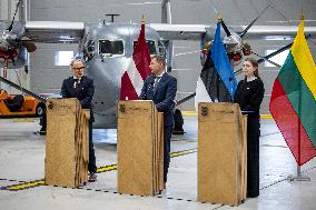 The Baltic defense ministers in Estonia