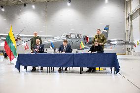 The Baltic defense ministers in Estonia
