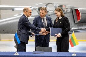 The Baltic defense ministers in Estonia